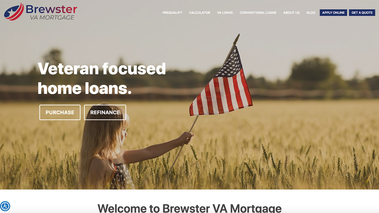 Mortgage website design for VA Loans