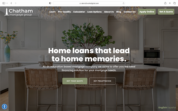 Vonk Digital Mortgage Website