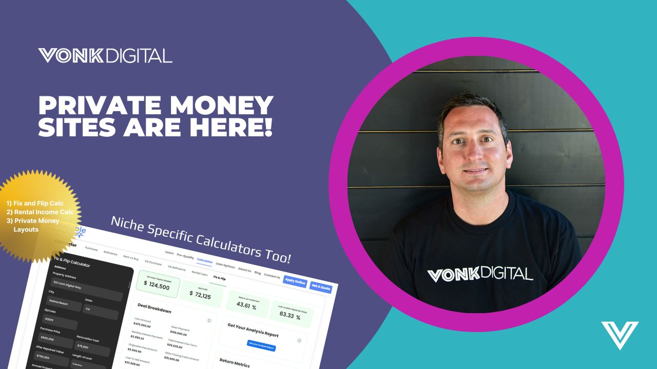 Vonk Digital Hard Money and Investor Websites