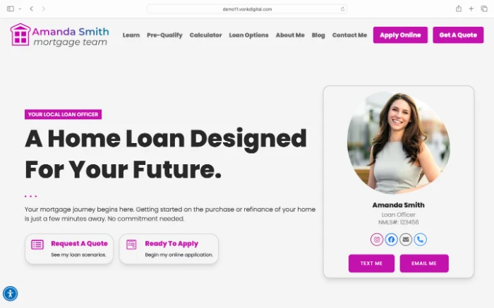 Loan Officer Website by Vonk Digital