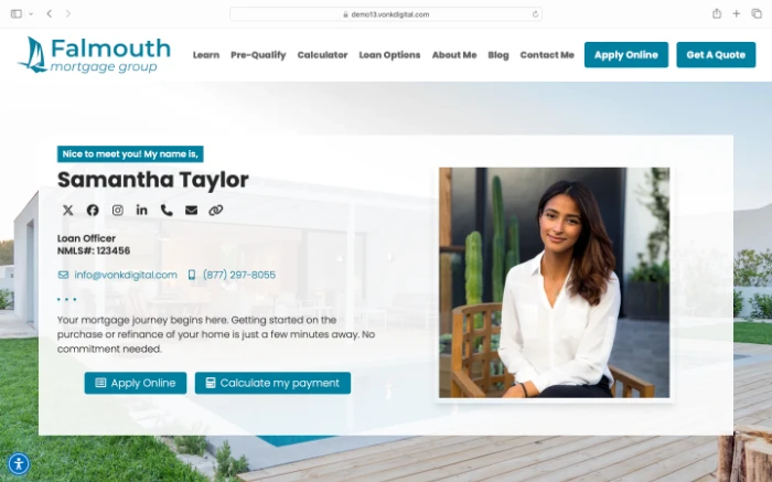 Loan Officer Website by Vonk Digital