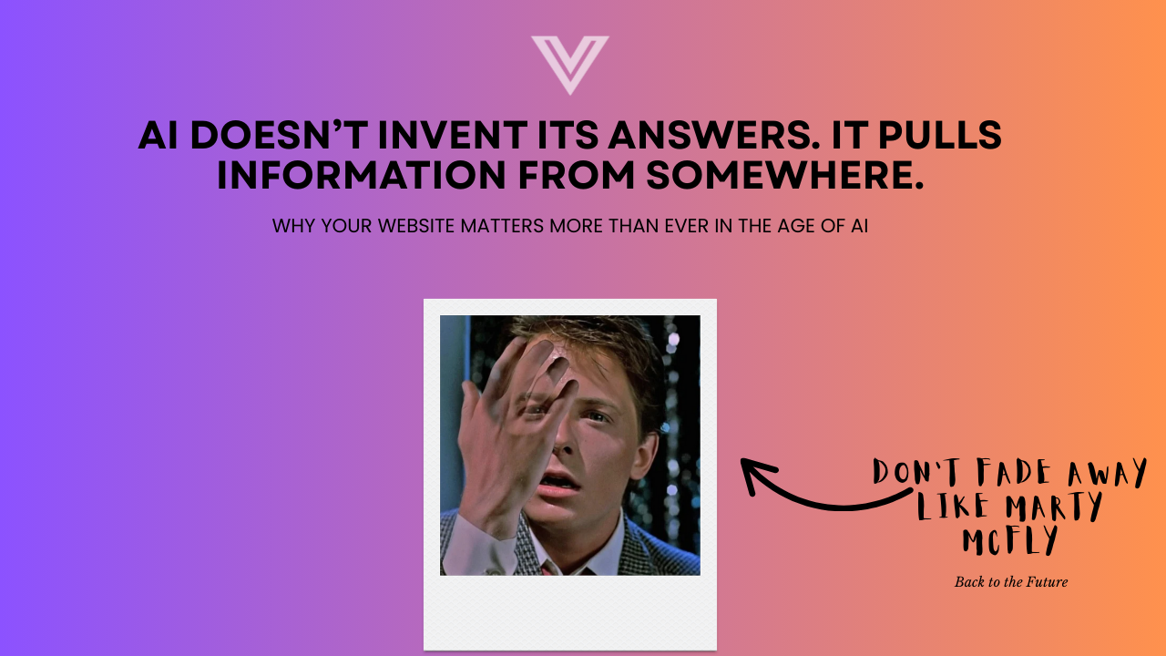 A photo from the Back to the future movie where the lead character starts disappearing.