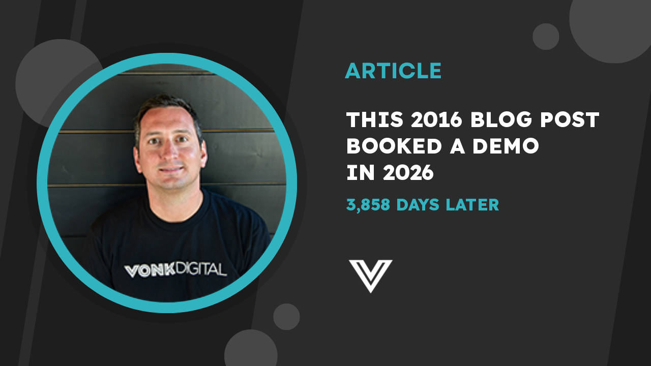 How did a 2016 blog post book a demo in 2026?